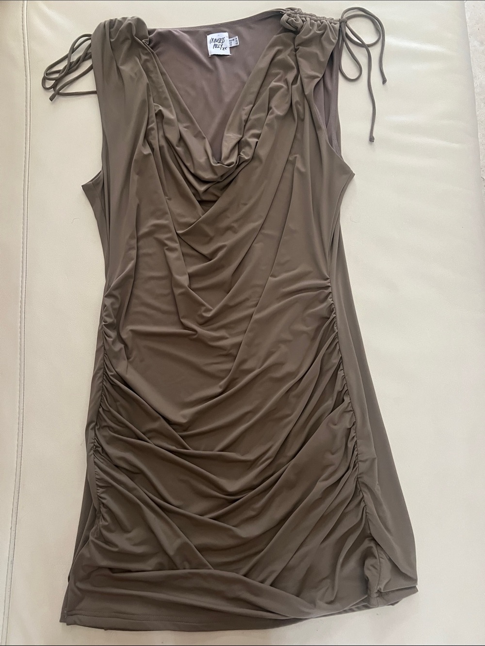 Princess Polly Women’s Sz 10 Olive Brown Xander Mini Dress